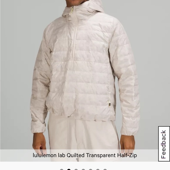 Lululemon lab transparent water resistant half zip size S puffer jacket - Picture 1 of 6